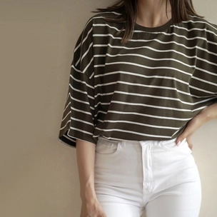 تیشرت باکسی راه راه
